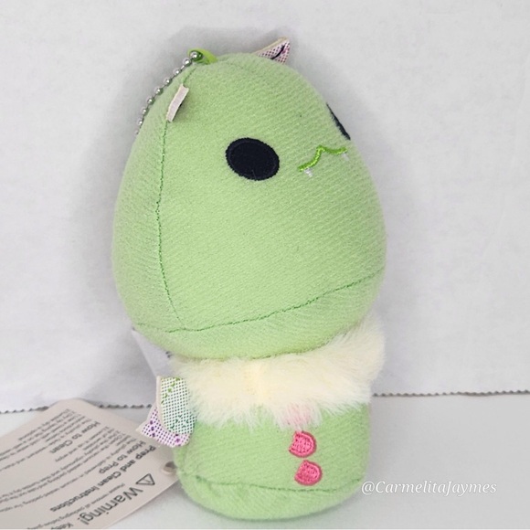 MEWAII 🦋 Mothman Glow In The Dark Mini Bouncy Bouncy Plush Keychain NWT - Picture 3 of 6